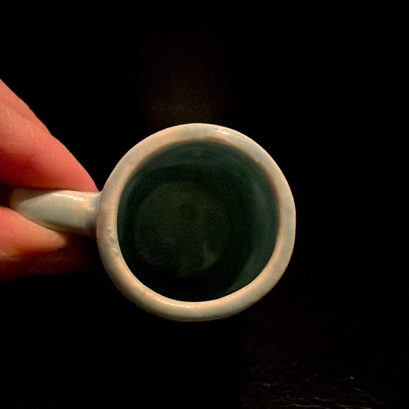 MINIATURE BEER STEIN - Vtg Mid-Century Blue Made In Japan 3” German Scene - Picture 4 of 5